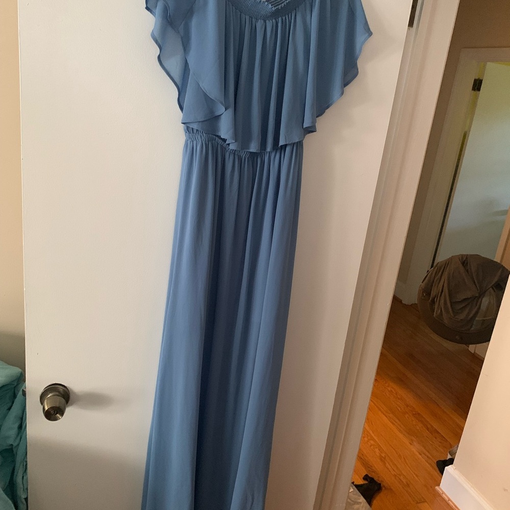 Show Me Your Mumu Blue off the shoulder Maxi Dress - Women